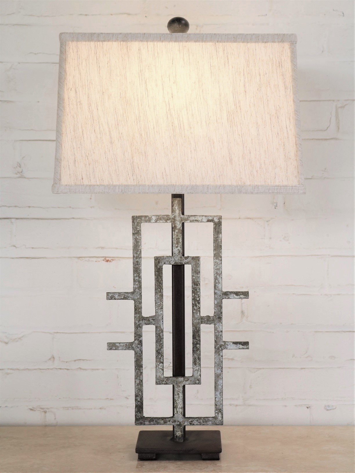 Geometric Table Lamp For Contemporary, Geometric Metal Small Table Lamps