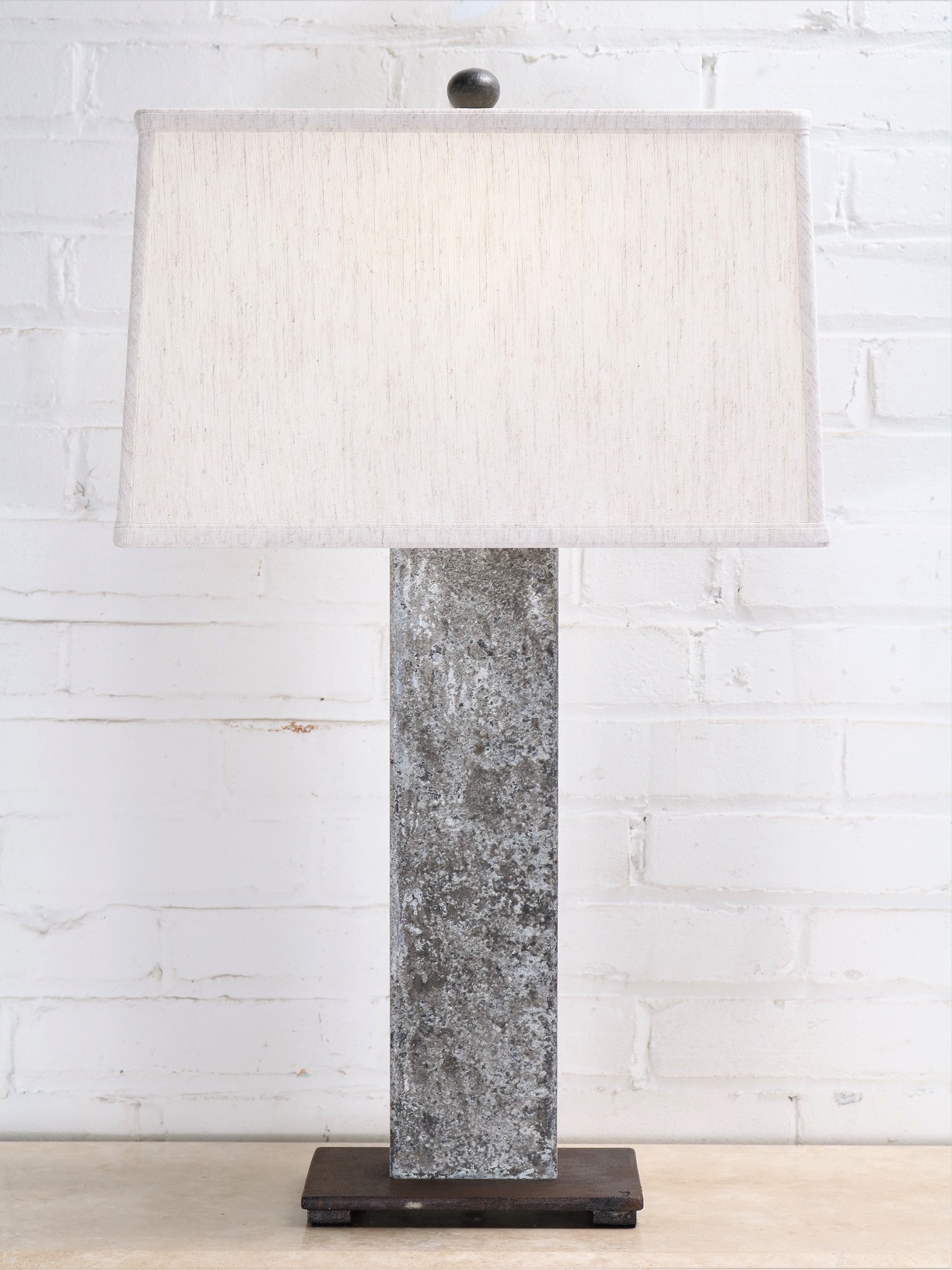 Rectangle Post Table Lamp Handcrafted, Tall Table Lamp With Shade