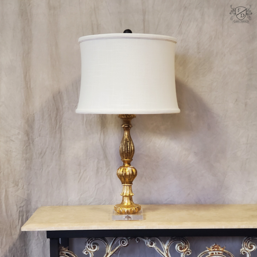 Table Lamp made from vintage wooden furniture pieces