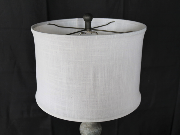 Drum shaped linen lamp shade
